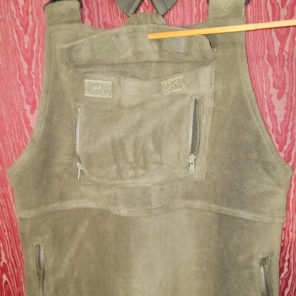 Olive Green Zip Overalls/Bib Size Small - Picture 7 of 14